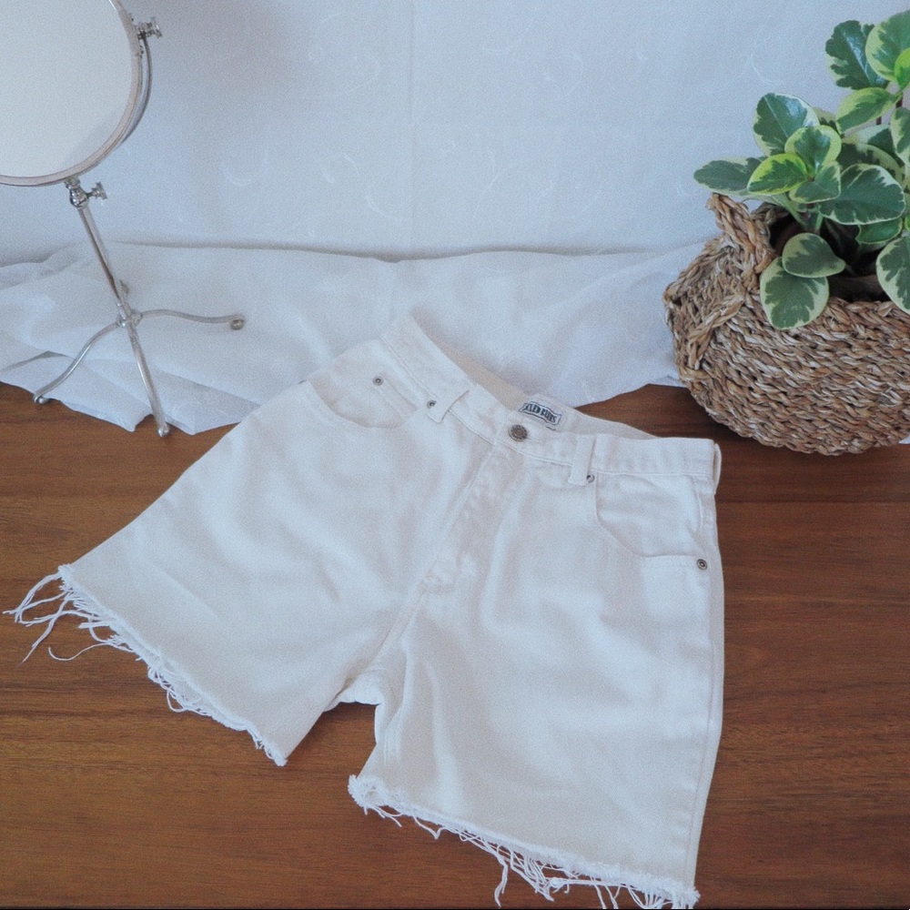 Vintage White Denim Shorts
